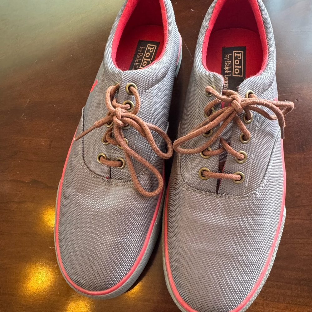 Polo by Ralph Lauren Gray and Red Men's Shoes